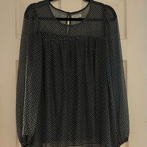 Max Studio Black Patterned Blouse